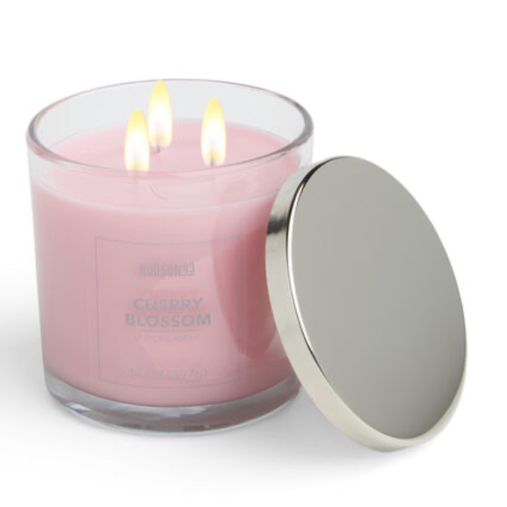 NWT 14oz Cherry Blossom Scented Jar Candle by Hudson 43